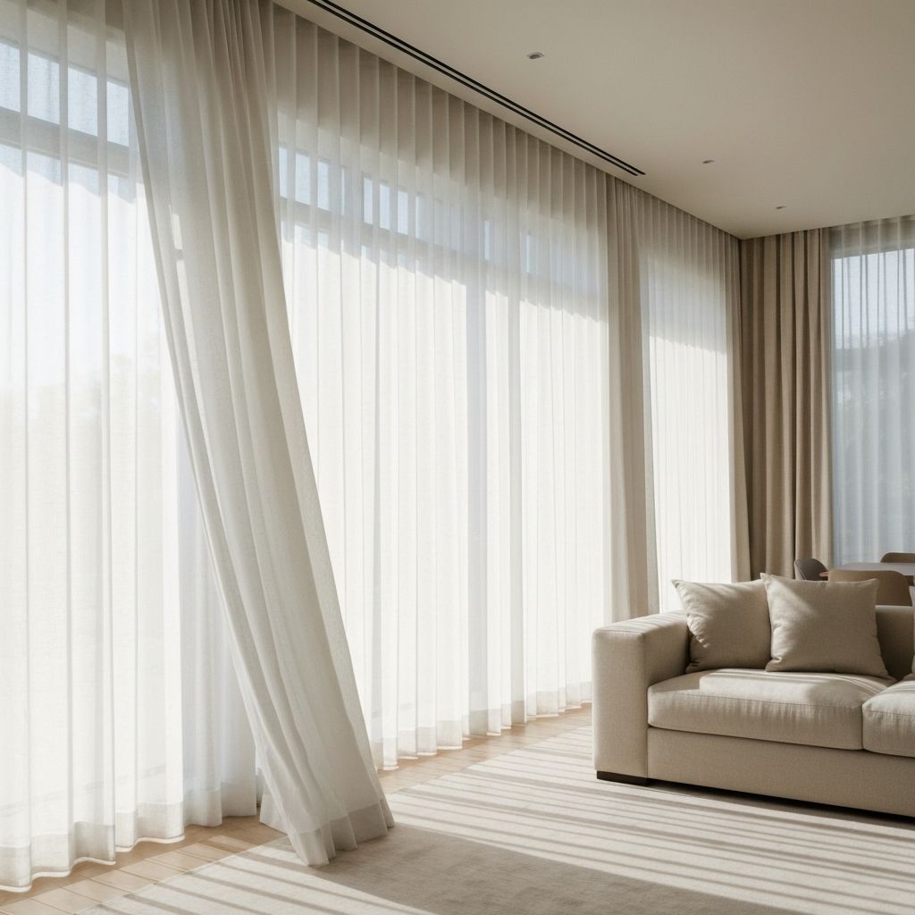 Rideaux élégants dans un intérieur moderne